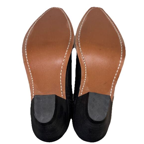 Masterson Boot-Womens Size 7 Wide Cowgirl Embroidered Western Black RB3431 - Picture 5 of 13